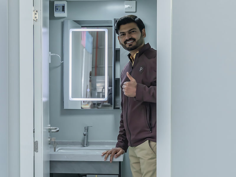 Tragbare XL-Außentoilette für eine Person