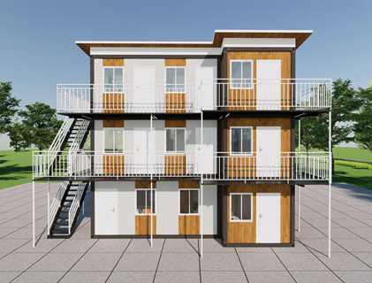 Containerhäuser zusammenbauen